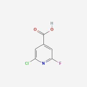 molecular formula C6H3ClFNO2 B11753745 2-Chloro-6-fluoroisonicotinic acid CAS No. 1211521-09-3