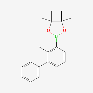 molecular formula C19H23BO2 B11753777 4,4,5,5-Tetramethyl-2-(2-methyl-[1,1'-biphenyl]-3-yl)-1,3,2-dioxaborolane 