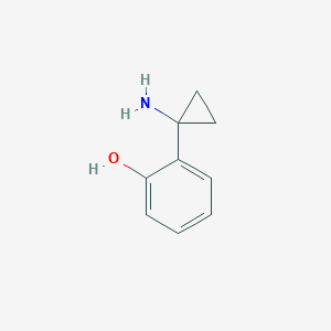 molecular formula C9H11NO B11753839 2-(1-Aminocyclopropyl)phenol CAS No. 1314643-70-3