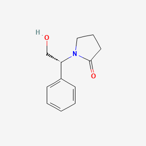molecular formula C12H15NO2 B11753874 1-[(1R)-2-hydroxy-1-phenylethyl]pyrrolidin-2-one 