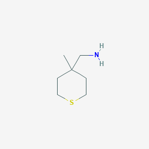 molecular formula C7H15NS B11753948 (4-Methyltetrahydro-2H-thiopyran-4-yl)methanamine 