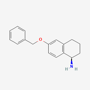 molecular formula C17H19NO B11753955 (1R)-6-(benzyloxy)-1,2,3,4-tetrahydronaphthalen-1-amine 