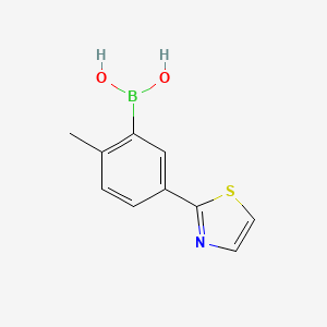 molecular formula C10H10BNO2S B11753958 2-Methyl-5-(thiazol-2-yl)phenylboronic acid 
