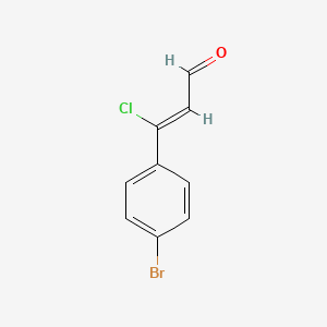 molecular formula C9H6BrClO B11754007 p-Bromo-beta-chlorocinnamaldehyde CAS No. 14063-78-6