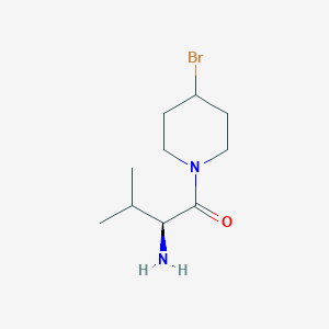 molecular formula C10H19BrN2O B11754048 (S)-2-Amino-1-(4-bromo-piperidin-1-yl)-3-methyl-butan-1-one 