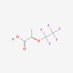 molecular formula C5H5F5O3 B11754050 (S)-2-(pentafluoroethoxy)propanoicacid 