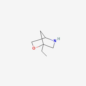 molecular formula C7H13NO B11754097 1-Ethyl-2-oxa-5-azabicyclo[2.2.1]heptane 