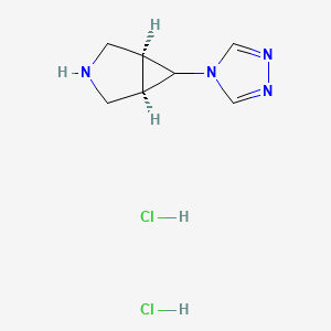 molecular formula C7H12Cl2N4 B11754116 (1R,5S,6R)-6-(4H-1,2,4-triazol-4-yl)-3-azabicyclo[3.1.0]hexane dihydrochloride 