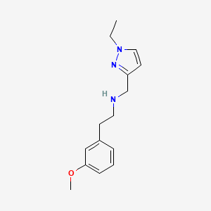 molecular formula C15H21N3O B11754124 [(1-ethyl-1H-pyrazol-3-yl)methyl][2-(3-methoxyphenyl)ethyl]amine 