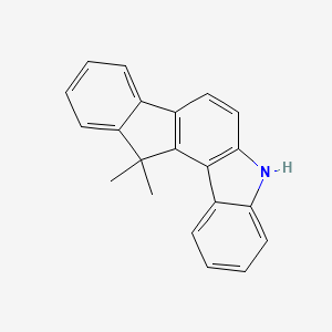 molecular formula C21H17N B11754140 5,12-Dihydro-12,12-dimethylindeno[1,2-c]carbazole 