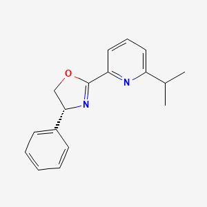 molecular formula C17H18N2O B11754200 (R)-2-(6-Isopropylpyridin-2-yl)-4-phenyl-4,5-dihydrooxazole 