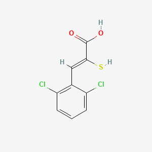 molecular formula C9H6Cl2O2S B11754203 (Z)-3-(2,6-Dichlorophenyl)-2-mercaptoacrylic acid 