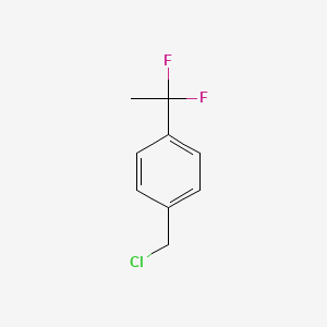 molecular formula C9H9ClF2 B11754230 1-(Chloromethyl)-4-(1,1-difluoroethyl)benzene 