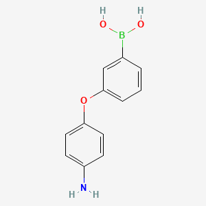 molecular formula C12H12BNO3 B11754250 [3-(4-Aminophenoxy)phenyl]boronic acid 