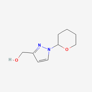 molecular formula C9H14N2O2 B11754261 (1-(Tetrahydro-2H-pyran-2-yl)-1H-pyrazol-3-yl)methanol 