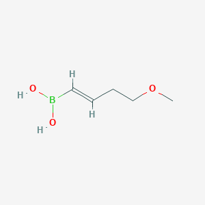 molecular formula C5H11BO3 B11754285 (E)-(4-Methoxybut-1-en-1-yl)boronic acid 