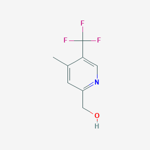 molecular formula C8H8F3NO B11754317 [4-Methyl-5-(trifluoromethyl)pyridin-2-yl]methanol 