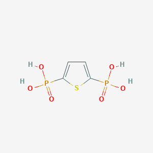 molecular formula C4H6O6P2S B11754429 2,5-Bis(phosphono)thiophene 