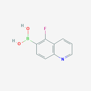 molecular formula C9H7BFNO2 B11754484 5-Floroquinoline-6-boronic acid 