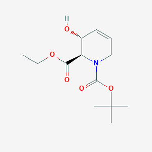 molecular formula C13H21NO5 B11754494 1-tert-butyl 2-ethyl (2R,3R)-3-hydroxy-1,2,3,6-tetrahydropyridine-1,2-dicarboxylate 