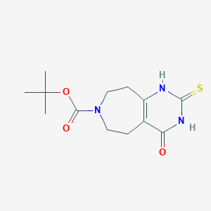 molecular formula C13H19N3O3S B11754498 tert-Butyl 4-oxo-2-thioxo-1,2,3,4,5,6,8,9-octahydro-7H-pyrimido[4,5-d]azepine-7-carboxylate 