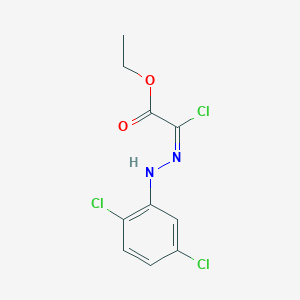 molecular formula C10H9Cl3N2O2 B11754558 ethyl (2E)-2-chloro-2-[(2,5-dichlorophenyl)hydrazinylidene]acetate 