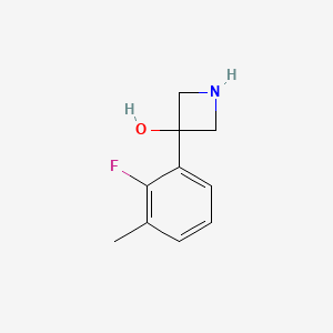 molecular formula C10H12FNO B11754647 3-(2-Fluoro-3-methylphenyl)azetidin-3-ol 