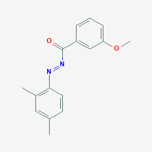 molecular formula C16H16N2O2 B11754660 ((2,4-Dimethylphenyl)diazenyl)(3-methoxyphenyl)methanone 