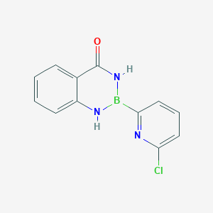 molecular formula C12H9BClN3O B11754735 2-(6-Chloropyridin-2-yl)-2,3-dihydrobenzo[d][1,3,2]diazaborinin-4(1H)-one 