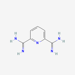 molecular formula C7H9N5 B11754766 Pyridine-2,6-bis(carboximidamide) 
