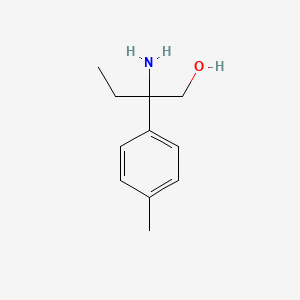 molecular formula C11H17NO B11754769 2-Amino-2-(p-tolyl)butan-1-ol 