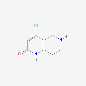 molecular formula C8H9ClN2O B11754770 4-Chloro-5,6,7,8-tetrahydro-1,6-naphthyridin-2(1H)-one 