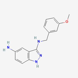 molecular formula C15H16N4O B11754777 N3-(3-Methoxybenzyl)-1H-indazole-3,5-diamine 