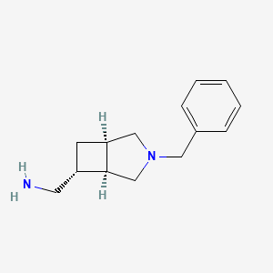 molecular formula C14H20N2 B11754796 1-[(1R,5S,6R)-3-benzyl-3-azabicyclo[3.2.0]heptan-6-yl]methanamine 