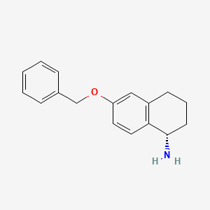 molecular formula C17H19NO B11754859 (1S)-6-(benzyloxy)-1,2,3,4-tetrahydronaphthalen-1-amine 