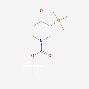 molecular formula C13H25NO3Si B11754916 tert-Butyl 4-oxo-3-(trimethylsilyl)piperidine-1-carboxylate 