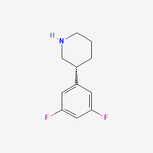 molecular formula C11H13F2N B11754917 (3R)-3-(3,5-difluorophenyl)piperidine 
