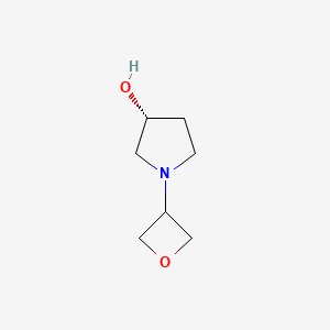 molecular formula C7H13NO2 B11754948 (R)-1-(Oxetan-3-YL)pyrrolidin-3-OL 