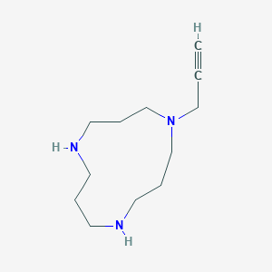 molecular formula C12H23N3 B11755022 1-Prop-2-ynyl-1,5,9-triazacyclododecane 