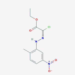 molecular formula C11H12ClN3O4 B11755072 ethyl (2E)-2-chloro-2-[(2-methyl-5-nitrophenyl)hydrazinylidene]acetate 