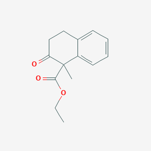 molecular formula C14H16O3 B11755081 Ethyl 1-methyl-2-oxo-1,2,3,4-tetrahydronaphthalene-1-carboxylate 