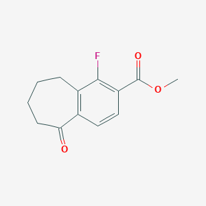 molecular formula C13H13FO3 B11755086 Methyl 1-fluoro-5-oxo-6,7,8,9-tetrahydro-5H-benzo[7]annulene-2-carboxylate 