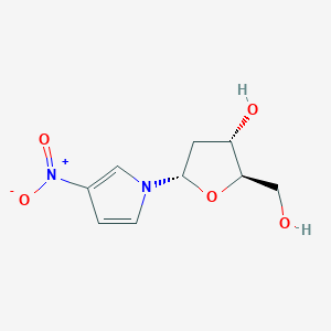molecular formula C9H12N2O5 B117551 1-(2-Deoxy-beta-D-erythro-pentofuranosyl)-3-nitro-1H-pyrrole CAS No. 157066-48-3