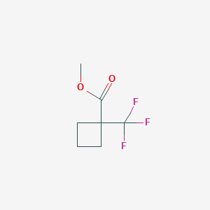 molecular formula C7H9F3O2 B11755108 Methyl 1-(trifluoromethyl)cyclobutane-1-carboxylate 