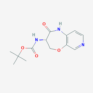 molecular formula C13H17N3O4 B11755115 tert-Butyl (S)-(2-oxo-1,2,3,4-tetrahydropyrido[3,4-b][1,4]oxazepin-3-yl)carbamate 