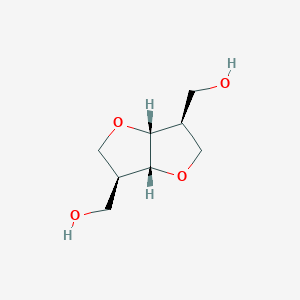 molecular formula C8H14O4 B11755475 ((3S,3aR,6S,6aR)-Hexahydrofuro[3,2-b]furan-3,6-diyl)dimethanol 