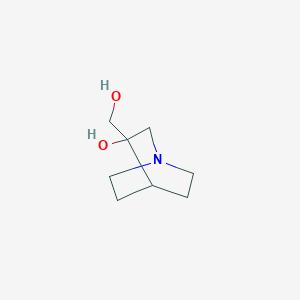 molecular formula C8H15NO2 B117561 3-(Hydroxymethyl)-1-azabicyclo[2.2.2]octan-3-ol CAS No. 61573-79-3