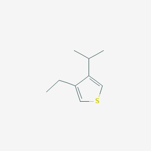 molecular formula C9H14S B117562 Thiophene, 3-ethyl-4-isopropyl CAS No. 147871-81-6