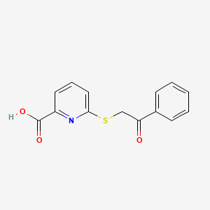 6-[(2-Oxo-2-phenylethyl)sulfanyl]-2-pyridinecarboxylic acid