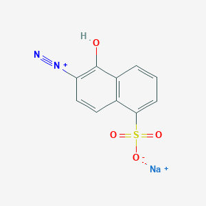 molecular formula Cl2H6O11Sr B1175635 Sodium;6-diazonio-5-hydroxynaphthalene-1-sulfonate CAS No. 19361-54-7